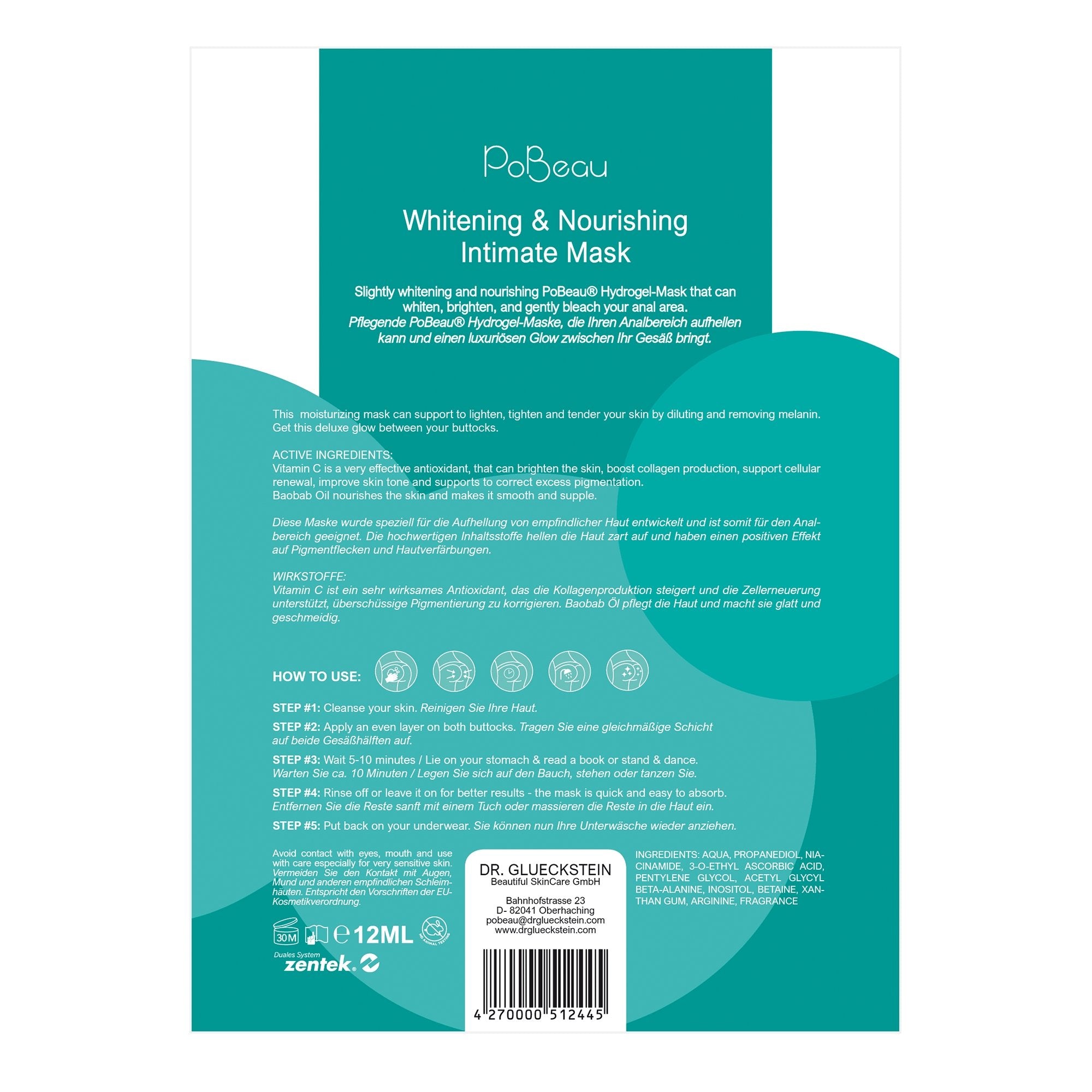 PoBeau - Whitening &amp; Nourishing Intimate Mask - 12ml - PoBeau