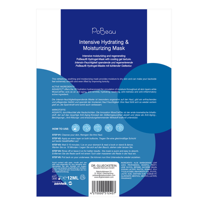 PoBeau - Intensive Hydrating &amp; Moisturizing Mask - Rückseite
